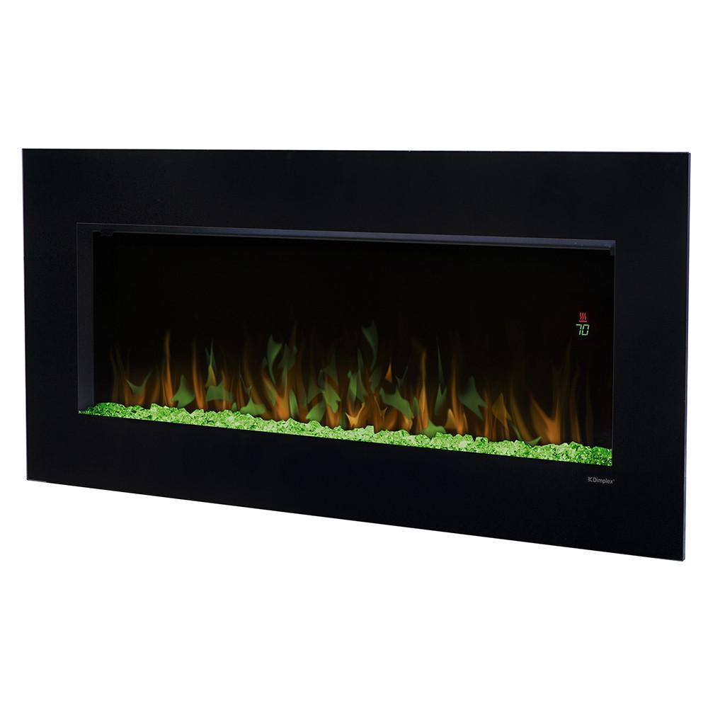 Dimplex Nicole 43-Inch Wall Mounted Electric Fireplace with green fire glass - DWF3651B