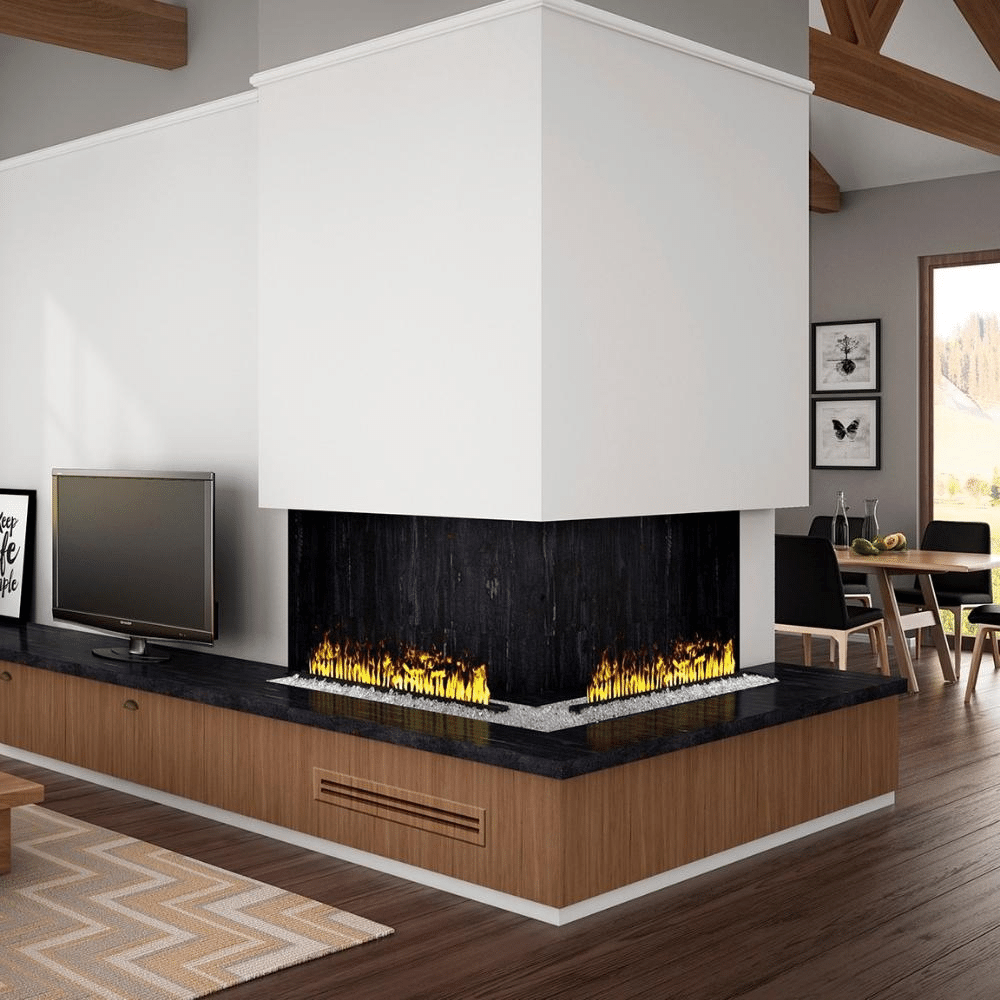 Dimplex Opti-myst® Pro 1000 Vapor Fireplaces on Dividing Wall