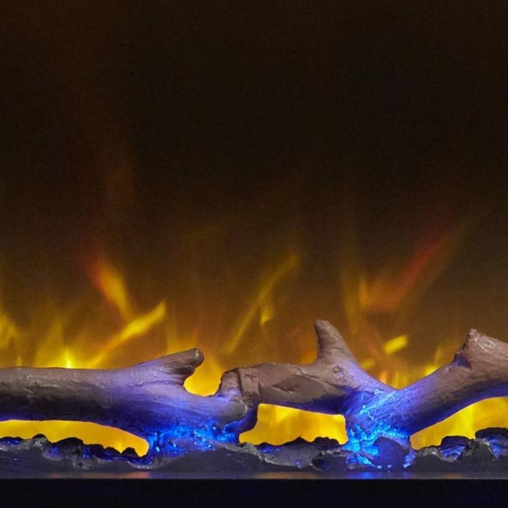 Dimplex Winslow Curved Wall Mounted/Tabletop Electric Fireplace with yellow Flamee option