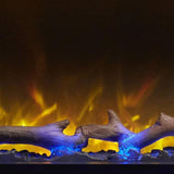 Dimplex Winslow Curved Wall Mounted/Tabletop Electric Fireplace with yellow Flamee option