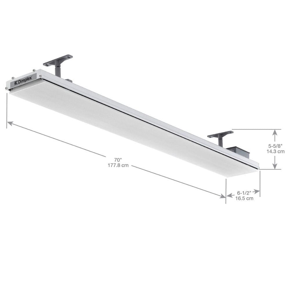 Dimplex DLW Series 70-Inch 3200W 240V Infrared Electric Heater Dimensions