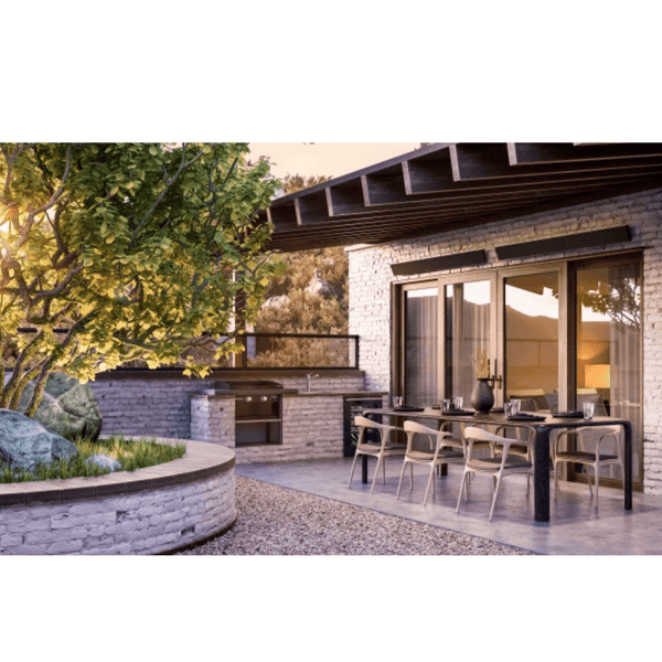 Dimplex DLW Series 70-Inch Radiant Infrared Electric Heater Black in Patio setting