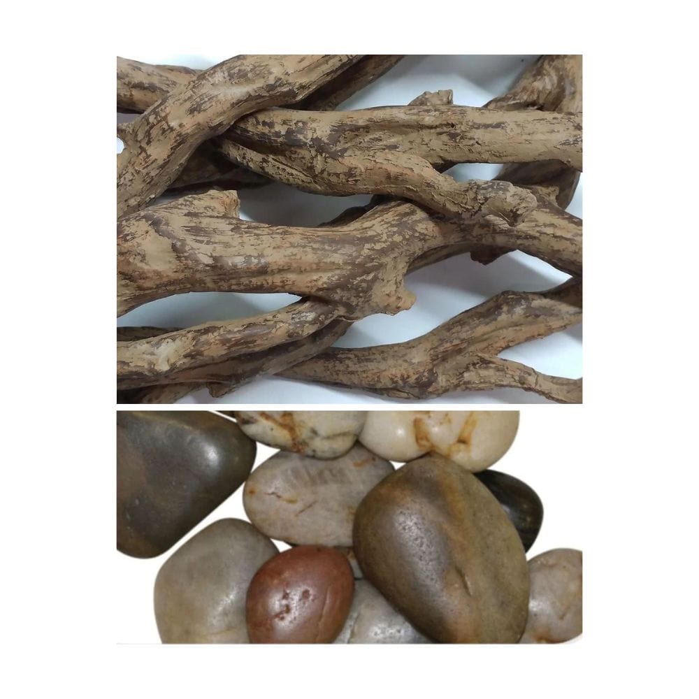 Dimplex Driftwood and River Rock Media Kit for XHD Fireplaces