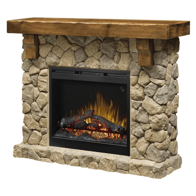 Dimplex Fieldstone 26-Inch UL Listed Electric Fireplace with Stone Mantel - SMP-904-ST