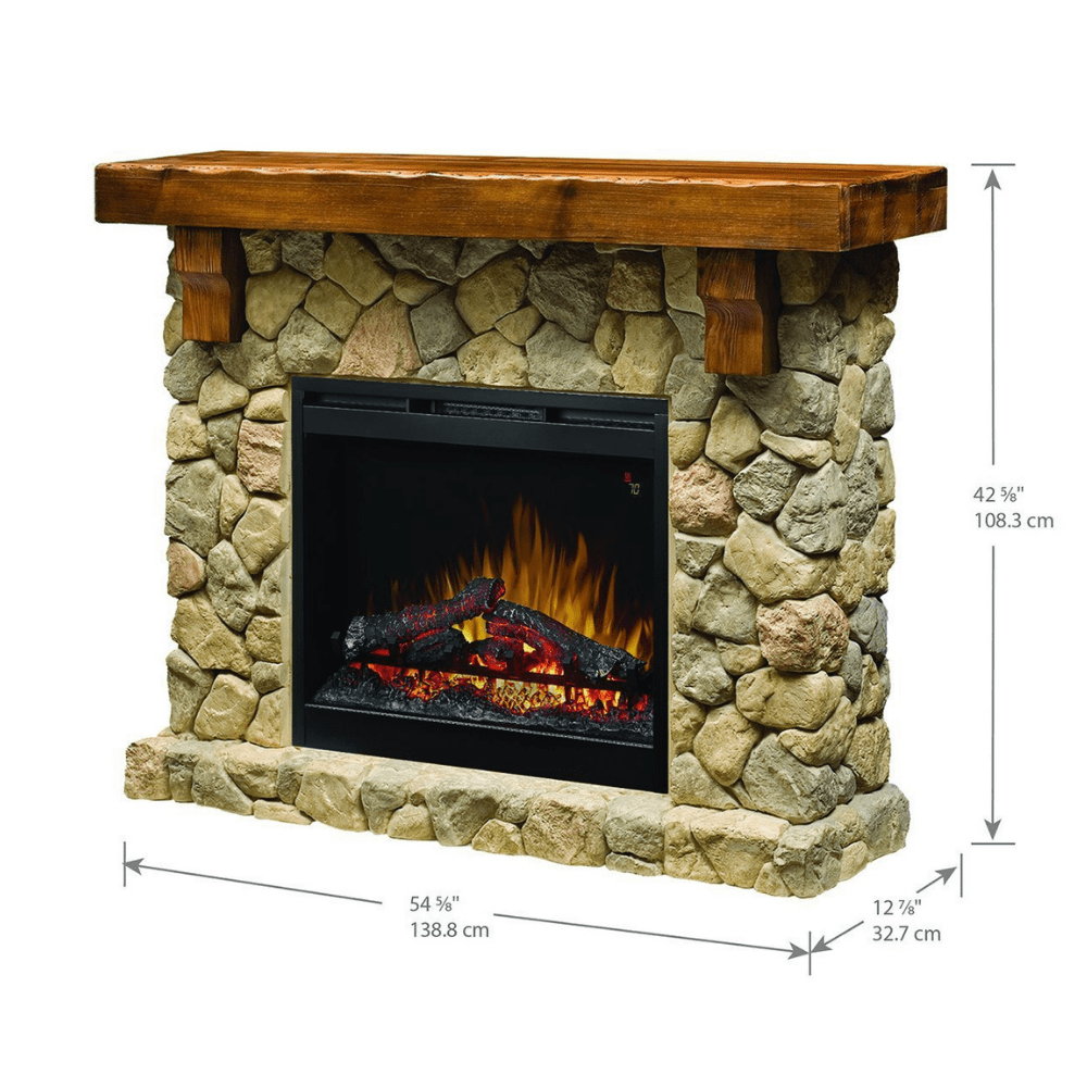 Dimplex SMP-904-ST Fieldstone 26-Inch UL Listed Electric Fireplace Dimensions