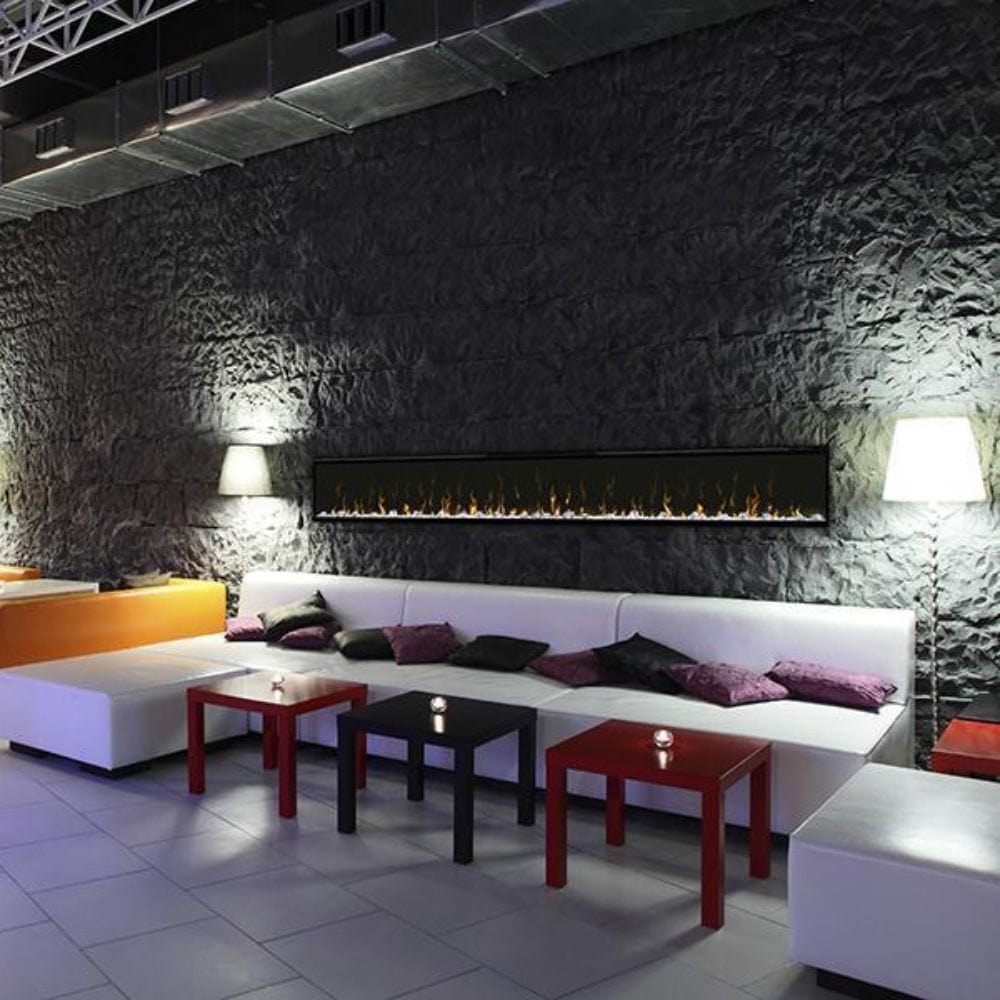 Large Linear Dimplex Ignite XL Fireplace for Restaurant