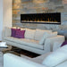 74-Inch Linear Electric Fireplace in Living Room