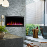 Dimplex Multi-Fire SL 36-Inch Built-In Smart Electric Fireplace in a bathroom