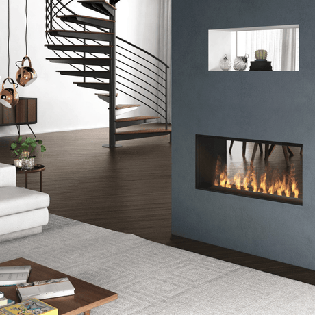Dimplex Opti-myst® Pro 1000 46-Inch Two Sided Vapor Fireplace with Heater in living area