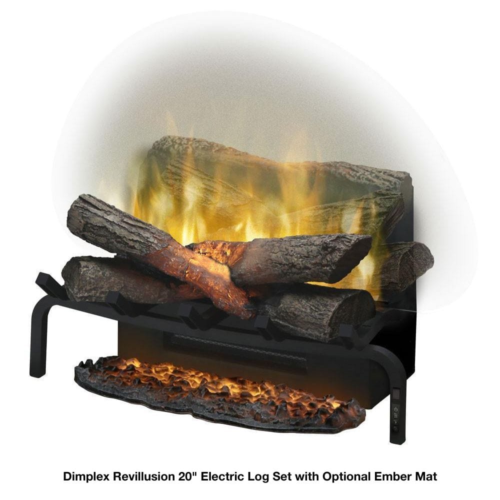 Dimplex Revillusion 20" Electric Log Set with Optional Ember Mat