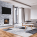 Dimplex Revillusion 24-Inch Built-in Electric Firebox in a contemporary living space