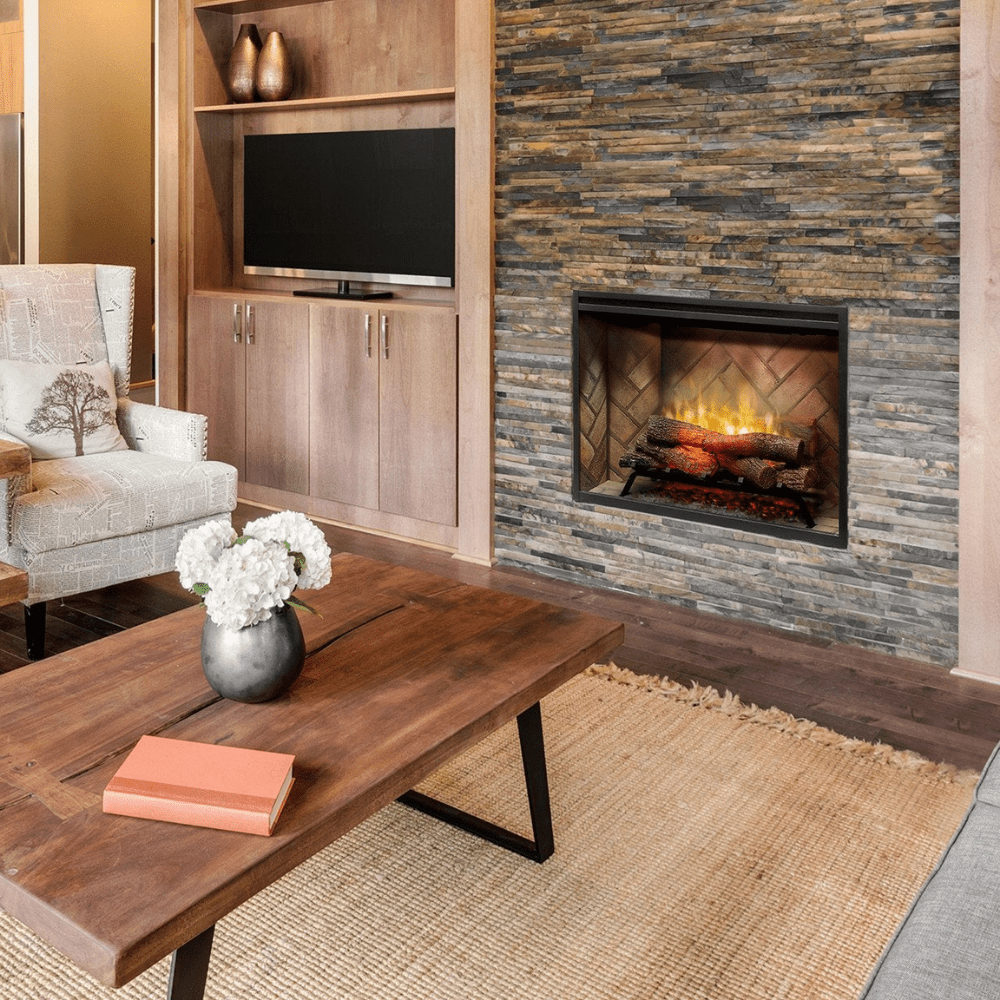 Dimplex Revillusion RBF36 36-Inch Built-in Electric Firebox with Brick Hearth