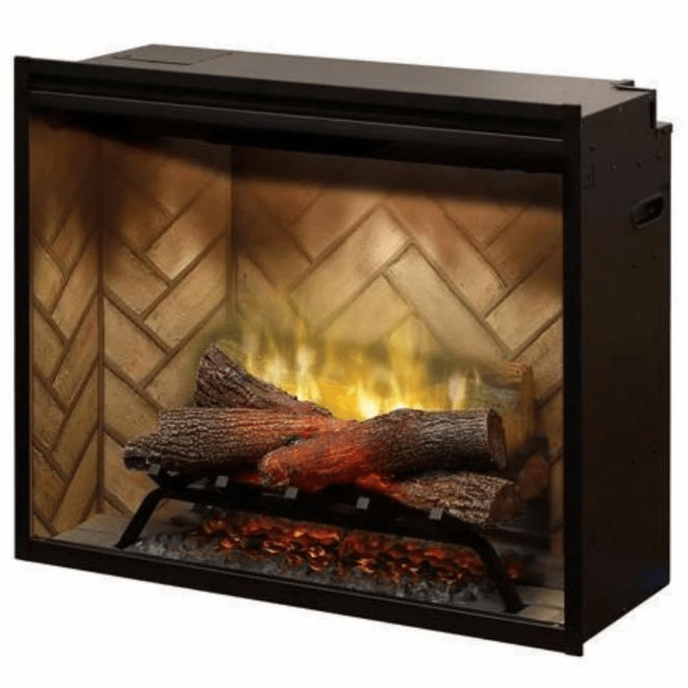 Dimplex Revillusion™ 36-Inch Built-in Electric Firebox Herringbone Brick Interior - RBF36