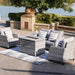 Direct Wicker Amora 5-piece Gas Fire Sofa Seating Group In Garden Setting