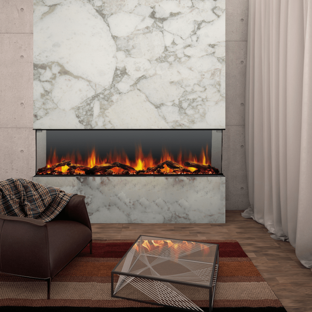 Dynasty Melody Smart Electric Fireplace Corner Side
