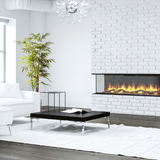 Dynasty Melody Smart Electric Fireplace White Minimalist Room