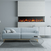 Dynasty Melody Smart Electric Fireplace White Aesthetic Living Room
