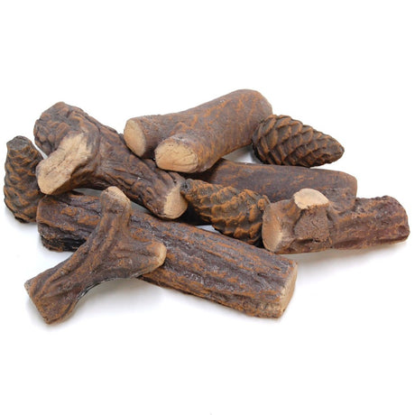 Eco-Feu Ceramic Log Kit For Ethanol Fireplaces - 9 pieces (AC-00034-BR)
