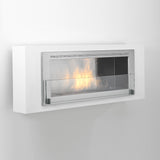 Eco-Feu Santa Lucia - 54" UL Listed Wall Mounted / Built-in Ethanol Fireplace in White