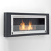 Eco-Feu Santa Lucia - 54" UL Listed Wall Mounted / Built-in Ethanol Fireplace black/Stainless Steel