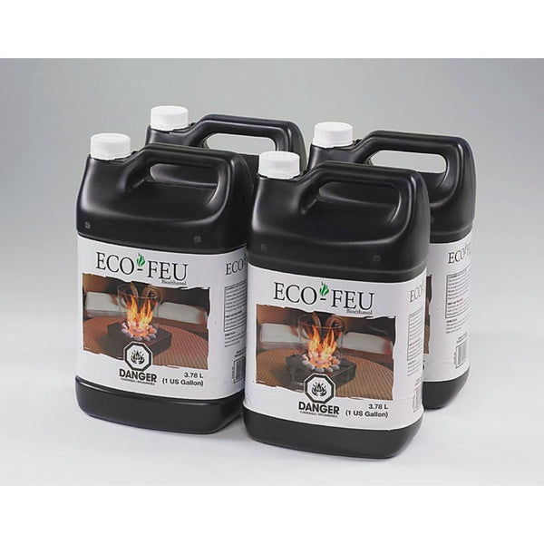 Eco-Feu Superior Quality Bio-Ethanol Fuel, 4x1 Gallon Canisters