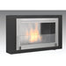 Eco-Feu Montreal 42-Inch Black Ethanol Fireplace with Stainless Steel Interior