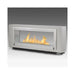 Eco-Feu Santa Cruz 63-Inch See-Through Ethanol Fireplace in Stainless Steel