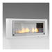 Eco-Feu Santa Cruz 63-Inch Wall Mounted/Built-in Ethanol Fireplace in White