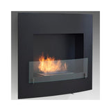Eco-Feu Wynn 36-Inch Wall Mounted/Built-in Ethanol Fireplace in Black