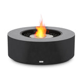 EcoSmart Fire Ark 40 Round Concrete Gas Fire Pit Table in Graphite