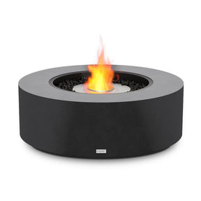 EcoSmart Fire Ark 40 Round Concrete Gas Fire Pit Table in Graphite