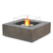 EcoSmart Fire Base 40 Square Concrete Gas Fire Pit Table in Natural with Fire Screen