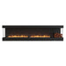 EcoSmart Fire Flex Bay 122" 3-Sided Built-in Ethanol Firebox with Right Side Decorative Box