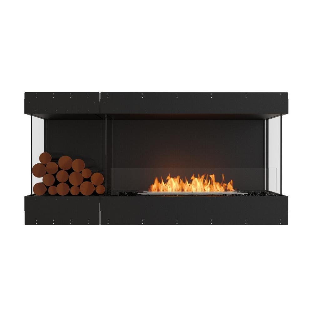 EcoSmart Fire Flex Bay 3-Sided Built-in Ethanol Firebox with Decorative Box