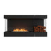 EcoSmart Fire Flex Bay 60" 3-Sided Built-in Ethanol Firebox with Right Side Decorative Box