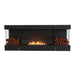 EcoSmart Fire Flex Bay 81" 3-Sided Built-in Ethanol Firebox with Decorative Boxes Both Sides