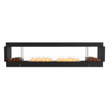 EcoSmart Fire Flex Double Sided 122" Built-in Ethanol Firebox with Decorative Boxes