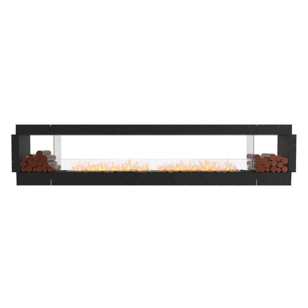 EcoSmart Fire Flex Double Sided 141" Built-in Ethanol Firebox with Decorative Boxes