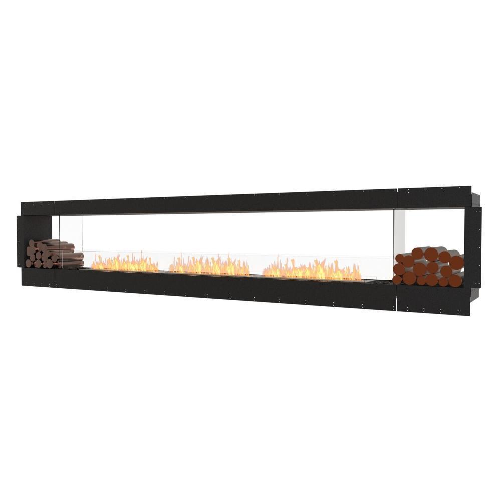 EcoSmart Fire Flex Double Sided 159" Built-in Ethanol Firebox with Decorative Boxes