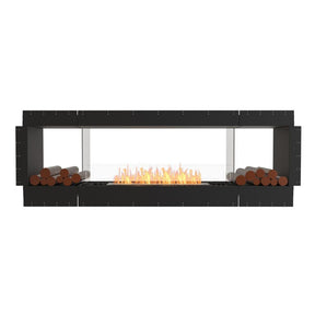 EcoSmart Fire Flex Double Sided 86" Built-in Ethanol Firebox with Decorative Boxes