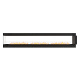 EcoSmart Fire Flex Peninsula 160" Built-in 3-Sided Ethanol Firebox