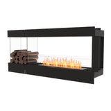 EcoSmart Fire Flex Peninsula 70" Built-in 3-Sided Ethanol Firebox with Left Side Decorative Box