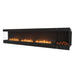 EcoSmart Fire Flex 140" Left Corner Built-in Ethanol Firebox with Decorative Box on the Right