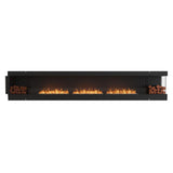 EcoSmart Fire Flex 159" Right Corner Built-in Ethanol Firebox with Decorative Boxes Both Sides