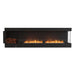 EcoSmart Fire Flex 104" Right Corner Built-in Ethanol Firebox with Decorative Box on the Left