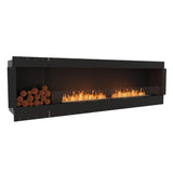 EcoSmart Fire Flex 104" Built-in Ethanol Firebox with Left Side Decorative Box