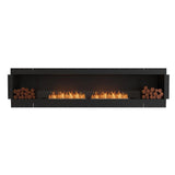 EcoSmart Fire Flex 122" Built-in Ethanol Firebox with Decorative Box Both Sides