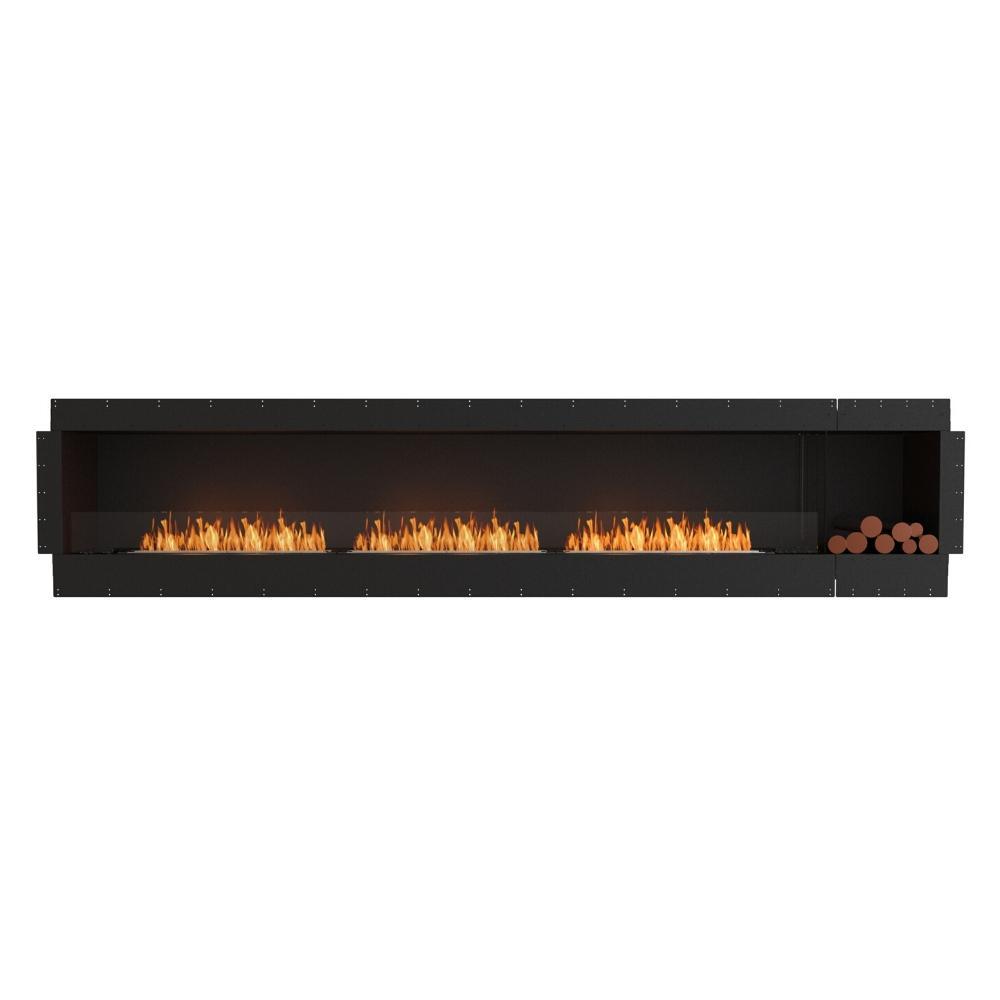 EcoSmart Fire Flex 140" Built-in Ethanol Firebox with Right Side Decorative Box