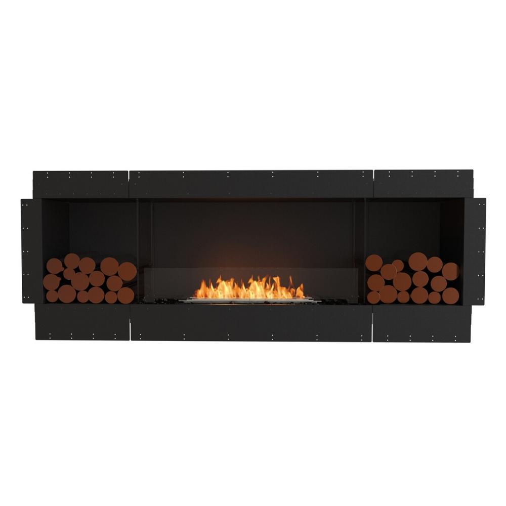 EcoSmart Fire Flex 78" Built-in Ethanol Firebox with Decorative Boxes Both Sides