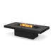 EcoSmart Fire Gin 90 Chat 52" Rectangular Concrete Fire Pit Table in Graphite
